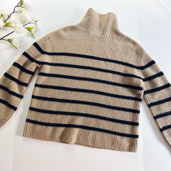 Nordstrom Stripe Cashmere Mock Neck Sweater - Picture 7 of 10
